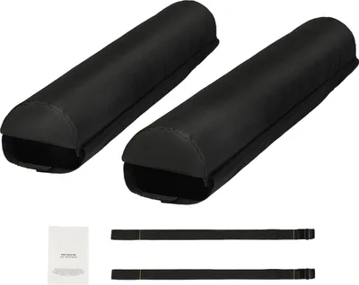 Image de SucceBuy Coussinet de galerie de toit souple de, 28 pouces, universel pour différentes barres transversales, capacité de charge de 40 kg, 2 sangles et velcro pour kayaks, canoës, snowboards, paddleboards