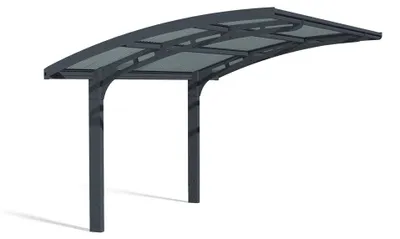 Produktbild von Palram - Canopia Aluminium Carport Arizona Wave 5000 gewelltes Solargrau 495x289 cm
