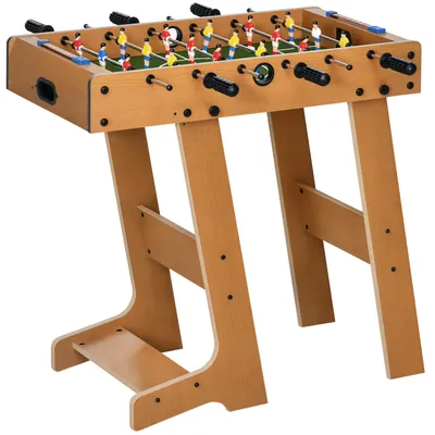 Produktbild von Klappbarer Holz-Tischkicker mit 6 Stangen, 18 Spielern und Anzeigetafel, 69 x 37 x 70 cm
