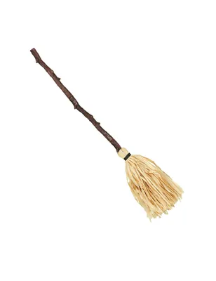 Produktbild von Verhexter Zauberbesen als Kostüm-Zubehör für Kinder Braun-Beige 125cm