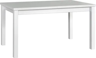 A white dining table on a white background.