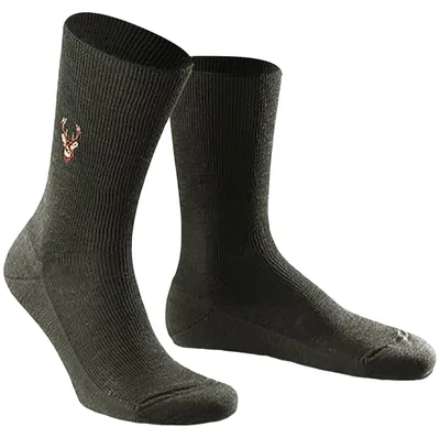 Produktbild von Kurze Jagdsocken Hirsch Jagdstrümpfe Trachtensocken Stützsocken Oliv Grün Hirschkopf, Größe:40/41