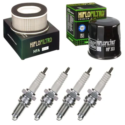 Immagine prodotto di Kit di manutenzione per Yamaha FZS 1000 S Fazer 2003-2005: filtro aria, filtro olio, candele di accensione di pamoto - Nuovo