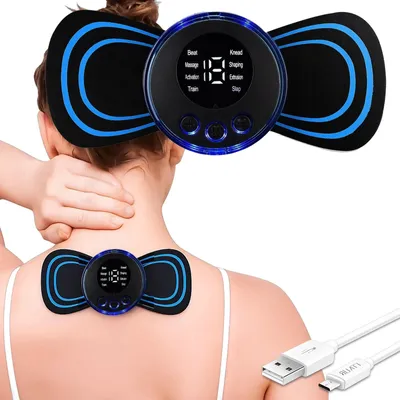 Produktbild von EMS Massagegerät Elektrostimulator Nackenmassagegerät Mini Muskelstimulator für Nacken Schultern Rücken Körper 8 Modi USB