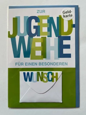Produktbild von Jugendweihe - Geldkarte - Glückwunschkarte im Format 11,5 x 17 cm