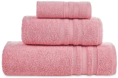 Immagine prodotto di Set da bagno Ibenzoa® composto da 3 asciugamani in cotone al 100%, color rosa scuro – dimensioni: 70x140 cm, 50x100 cm, 33x33 cm, morbidi e assorbenti