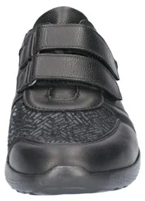 Image de Chaussure basse Waldläufer M-IRA, Vega (cuir lisse) Perustretch, noir, OrthoTritt, largeur M 815M30-304-001 39