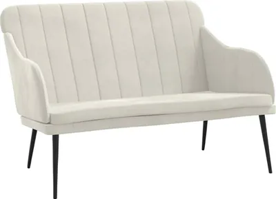 Obrázok produktu pre vidaXL Lavica Cream 110x76x80 cm Velvet