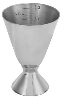 Produktbild von Cocktail-Messbecher 60ml Edelstahl mit Innenmaßangaben
