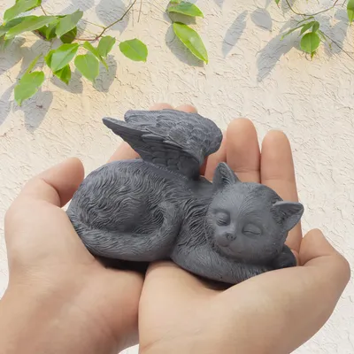 Imagen del producto de Lápida para gato, resistente a la intemperie, 20x15x10 cm, para tumba de mascota