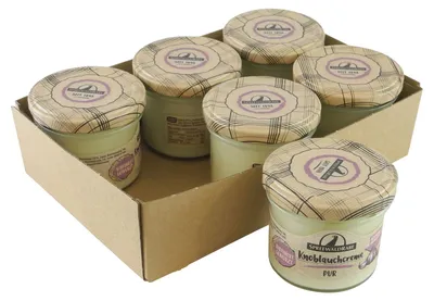 Produktbild von Knoblauchcreme Pur von Spreewald-Rabe 6er Set (6 Gläser à 100 g)