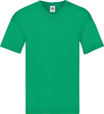 Immagine prodotto di Fruit of the Loom 61-426-0 | T originale da uomo con scollo a V - Colore: Verde Kelly - Taglia: S