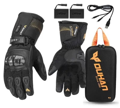 Produktbild von Beheizte Handschuhe - Winterliche Lederhandschuhe - Wiederaufladbare, beheizte Handschuhe