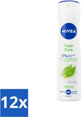 Produktbild von Nivea - Deodorant - Spray - Fresh Pure - Langanhaltende Frische - 150 ml - Vorteilspack - 12 Stücke