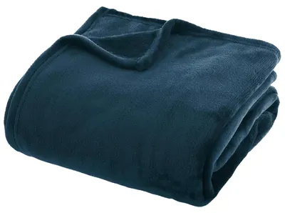 Obrázek produktu pro Tmavě modrá flanelová přikrývka 180x230cm útulná měkká
