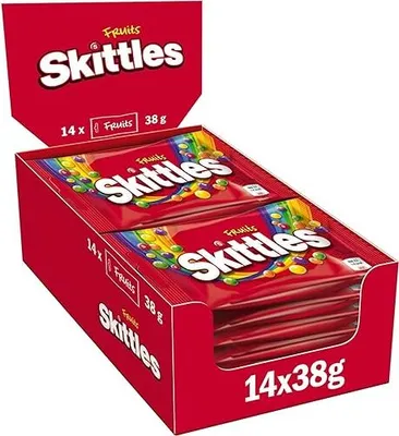 Immagine prodotto di Skittles 312980 Skittles Fruits Kaubonbons 14 x 38,0 g