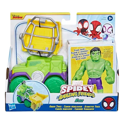 Produktbild von Hasbro Marvel Spidey and His Amazing Friends Hulk Schmetter Truck Mehrfarbig Spielfigur