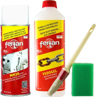 Produktbild von Fertan Bremsen-Kit FeDOGEL+ MM30+ Pinsel+ Schwamm Zur Entrostung und Beschichtung von Bremsanlagen