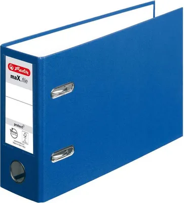 Produktbild von Herlitz Ordner / quer / DIN A5 / 80mm breit / Farbe: blau