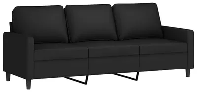 Produktbild von vidaXL 3-Sitzer-Sofa Schwarz 180 cm Samt