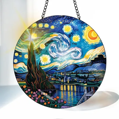 Glas-in-lood Zonnevanger 20 cm – Sternennacht-Dekoration