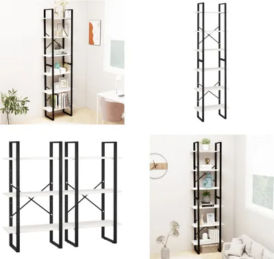 Zdjęcie produktu dla vidaXL półka do przechowywania biała 60x30x210 cm z litego drewna sosnowego - półka do przechowywania - półki do przechowywania - półki - półki