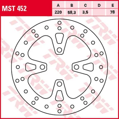 Produktbild von TRW Bremsscheibe Allround starr MST452 Vision NSC110 JF53