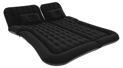 Zdjęcie produktu dla Nadmuchiwany materac samochodowy typu SUV – materac na tylne siedzenie 174 x 126 cm – nośność 300 kg – łóżko kempingowe do samochodu – czarny