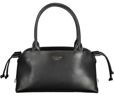 Produktbild von Elegante Schwarze Damenschultertasche mit Abnehmbarem Gurt und Muster