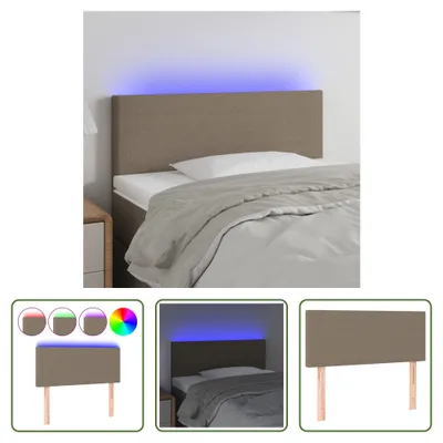Produktbild von The Living Store LED Kopfteil Taupe 100x5x78/88 cm Stoff
