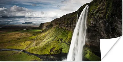Produktbild von MuchoWow® Poster Wasserfall - Berg - Dschungel 40x20 cm - Poster für die Wand - Poster Schlafzimmer