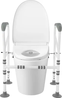 Obrázek produktu pro Podpěrný rám na toaletu – bezpečnostní rám na WC – nosnost 150 kg – robustní konstrukce – tloušťka trubky 1,2 mm