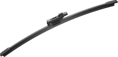 A single car windshield wiper blade is shown against a white background.