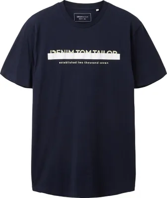 Produktbild von Tom Tailor T-Shirt Kurzarmshirt mit Rundhalsausschnitt und Logoprint