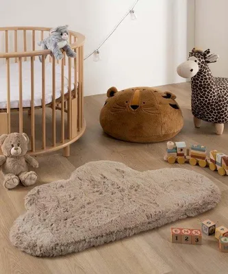 Zdjęcie produktu dla Dyrektory Unyqoos® – dywan dla dzieci "Chmura", kolor taupe, 70 x 115 cm, wyjątkowo miękki, z antypoślizgową podkładką