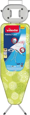 A Vileda Perfect 2-in-1 ironing board is shown against a white background.