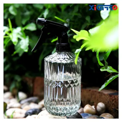 Produktbild von Handdrucksprüher für Pflanzen, 0,43 l, Glasflasche mit verstellbarer Düse für Garten und Haushalt