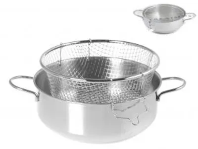 Immagine prodotto di HOMe Friggitrice Inox Cm24 Con Cestello Cm23