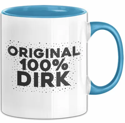 Produktbild von Dirk Tasse Original 100% Dirk Geschenk (Blau)