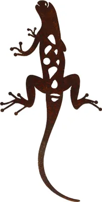 Produktbild von Rost Gartenfigur Gecko zum Einschrauben Edelrost Gartendeko Baumfigur Garten