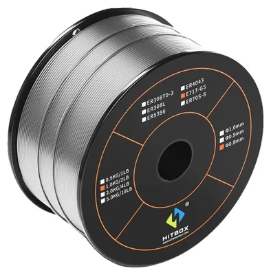 Productafbeelding van Lasdraad voor booglassen, 0,8 mm diameter, 1 kg gewicht, geschikt voor koolstofstaal, uitstekende boogstabiliteit, optimaal voor materiaaldiktes van 1,0 – 4,5 mm