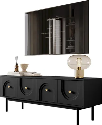 Produktbild von YOURHOUSE24 Lowboard RTV-Schrank LIBERTY Schwarz