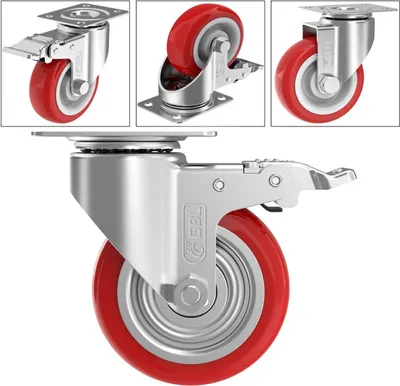 Produktbild von Famanu Möbelrollen 125mm - Gummi, Schwerlast, drehbar