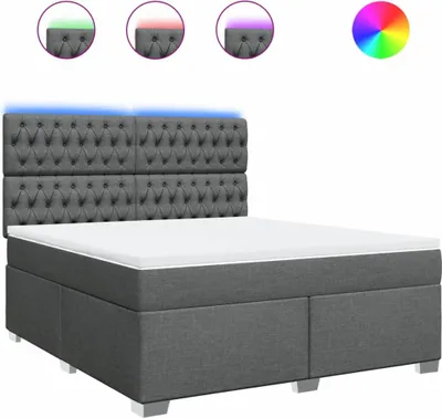 Obrázok produktu pre vidaXL Boxspring posteľ s matracom Tmavo šedá 180x200 cm Látka