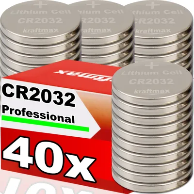 Produktbild von 40er Pack CR2032 Lithium Hochleistungs- Batterie für professionelle Anwendungen - Neuste Generation