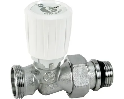 Obrázok produktu pre Termostatický ventil priamy s ručnou hlavou Giacomini 1/2 "x16, chróm R432X033