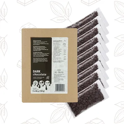 Produktbild von Zartbitterschokolade Fondue-Drops - cremig, schnell schmelzend für Dessert, Kuchen & Schokoladenbrunnen - 720 g (9×80 g)