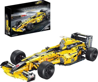Produktbild von Gelb 5007 Statische Version Sportwagen Modell 1:8 MOC Klemmbausteine 1682 Teile