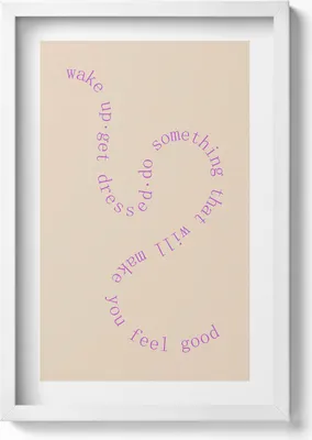 Produktbild von Motivierender inspirierender Satz– Wandbild mit Rahmen – Gerahmtes Bild  – Wanddekoration – 40x60 cm – Weiß