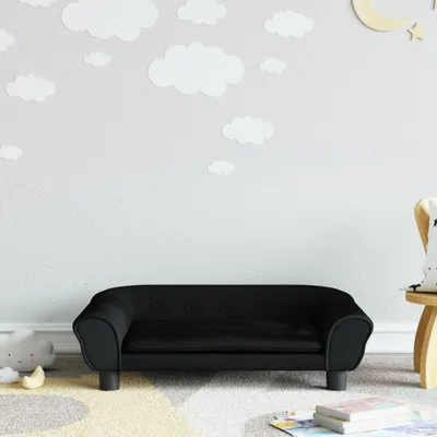 Produktbild von The Living Store Kindersofa Schwarz 70x45x26 cm Samt